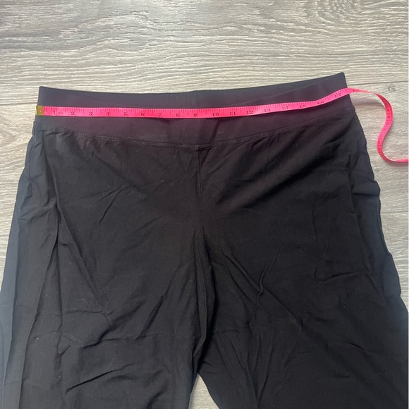 Eileen Fisher Black Cropped Wide Leg Pull On Elastic Waist Viscose Pants Size L - Picture 3 of 8